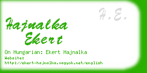 hajnalka ekert business card